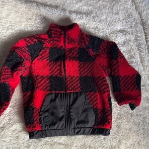 Plaid Red and Black Kids Jacket